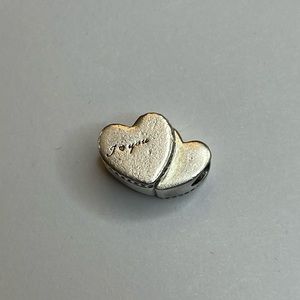 Pandora heart charm, “I love you” “you & me”